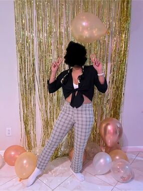 Green Plaid Capri Pants
